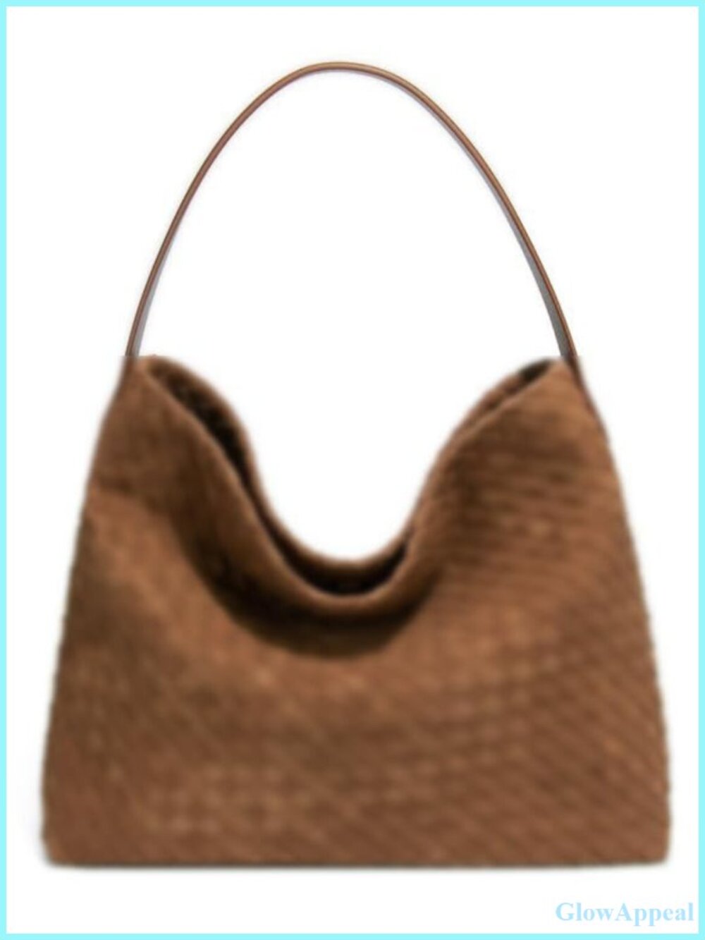 Faux Suede Woven Shoulder Hobo Bag Tote Satchel Women Work